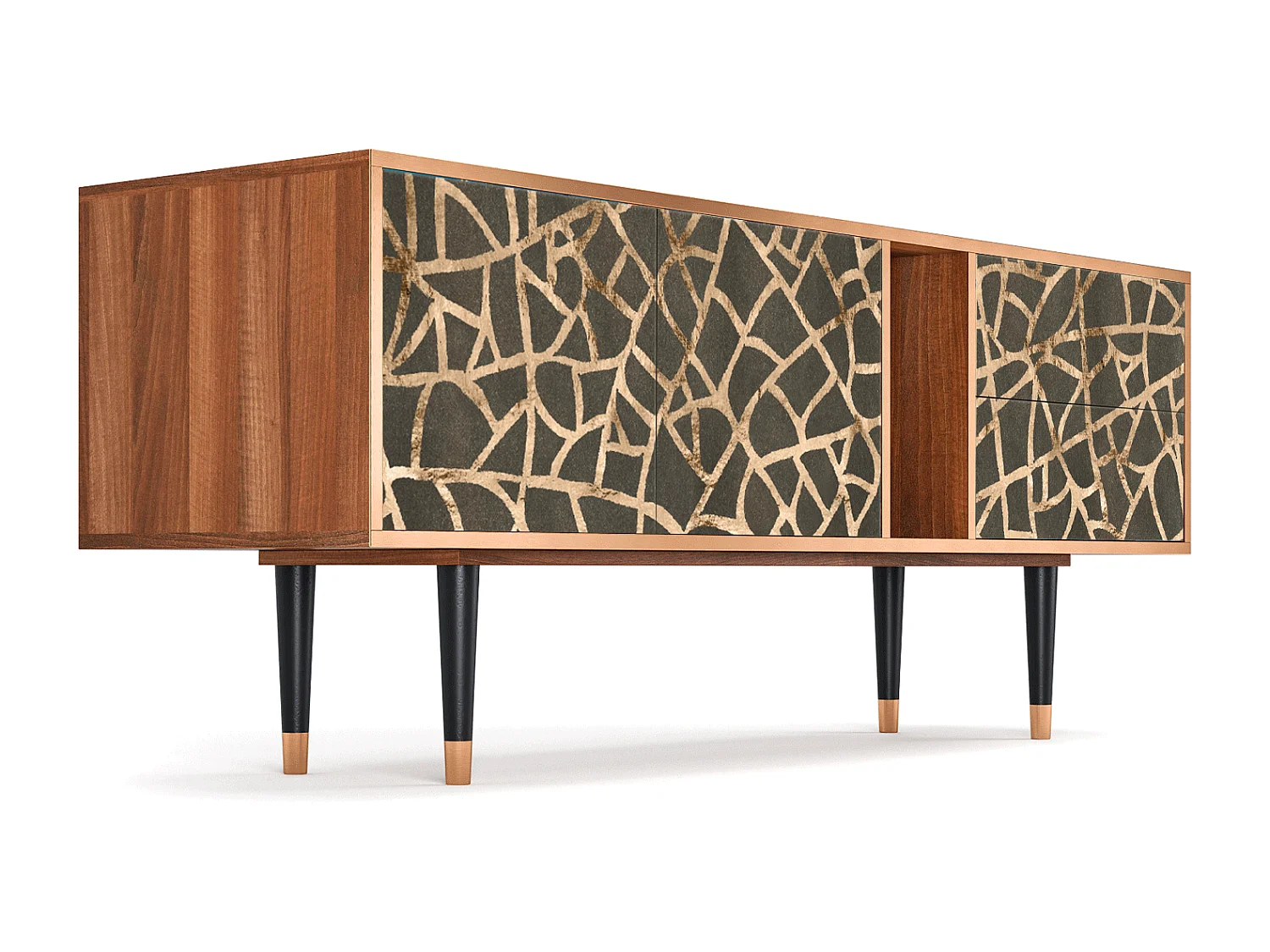 Mueble de TV - 170х69х48 cm - T1 - Enlarged Leaf, Nogal