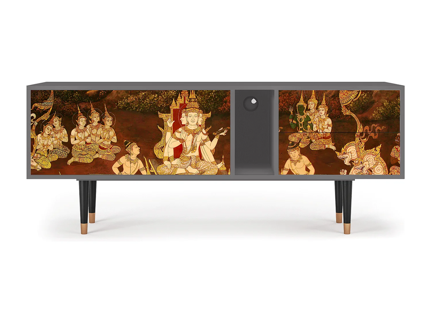 Meuble TV - 170х69х48 cm - T1 - Malyavan, Gris