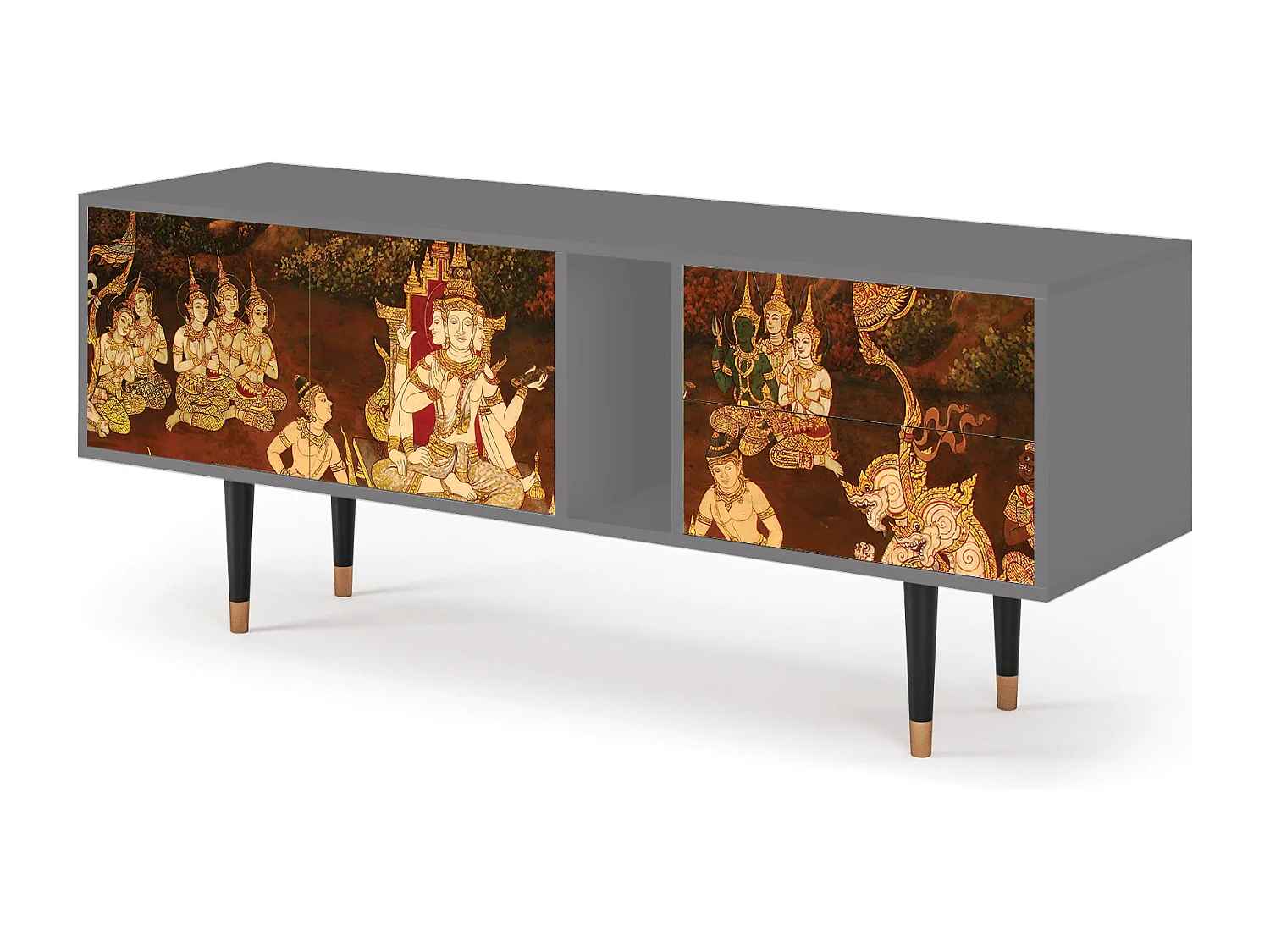 Meuble TV - 170х69х48 cm - T1 - Malyavan, Gris