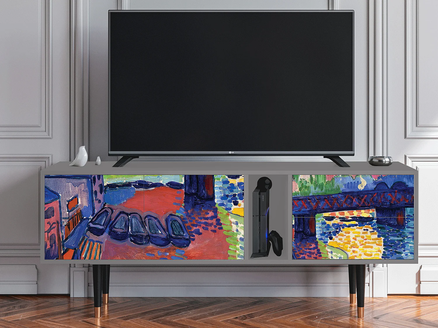 TV-meubel - 170х69х48 cm - T1 - Charing Cross Bridge, Grijs