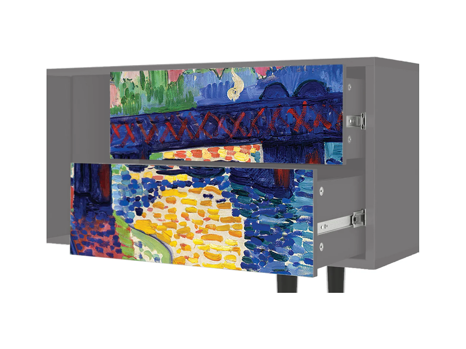 TV-meubel - 170х69х48 cm - T1 - Charing Cross Bridge, Grijs