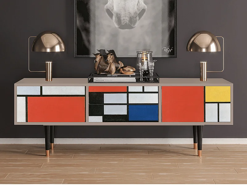 Meuble TV - 170х59х48 cm - T4 - Composition, Latte