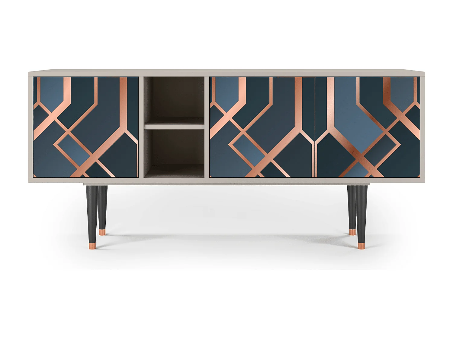 Meuble TV - 150х69х41 cm - T5 - Ashy 1920', Sable