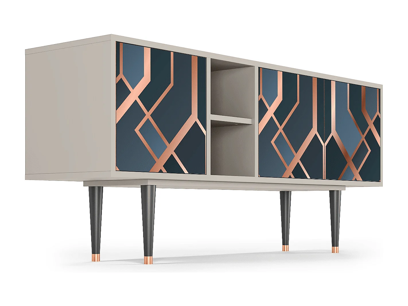 Meuble TV - 150х69х41 cm - T5 - Ashy 1920', Sable