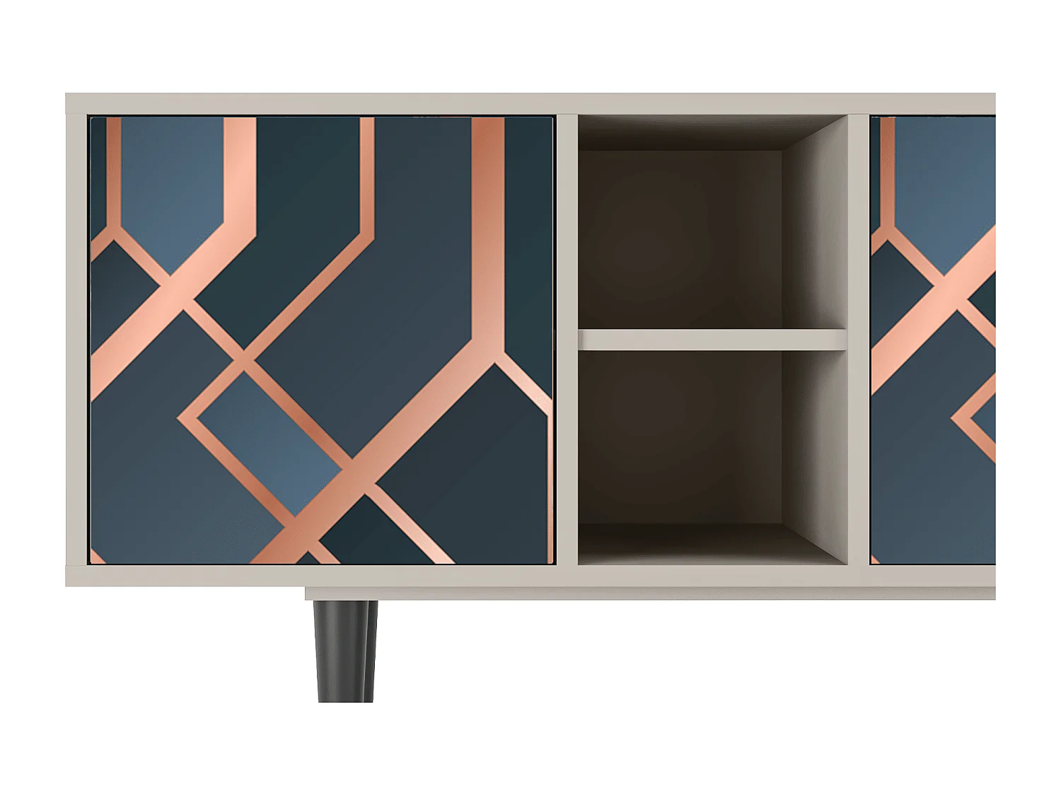 Meuble TV - 150х69х41 cm - T5 - Ashy 1920', Sable