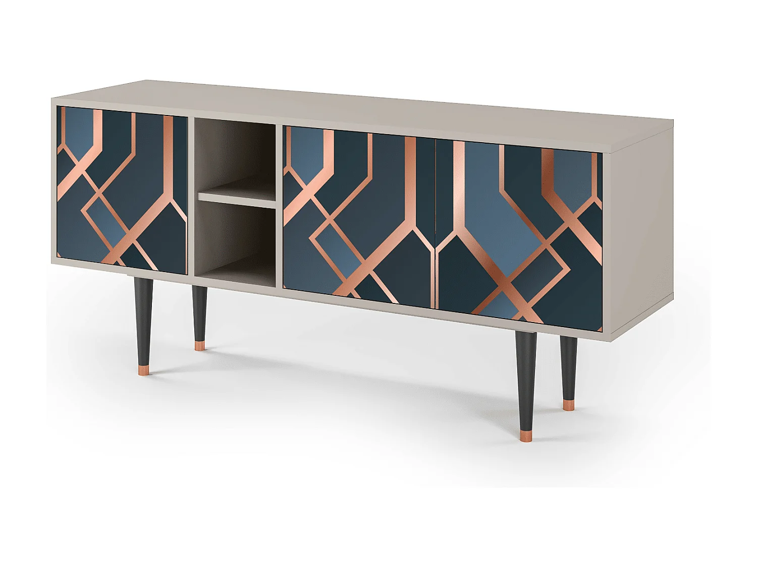 Meuble TV - 150х69х41 cm - T5 - Ashy 1920', Sable