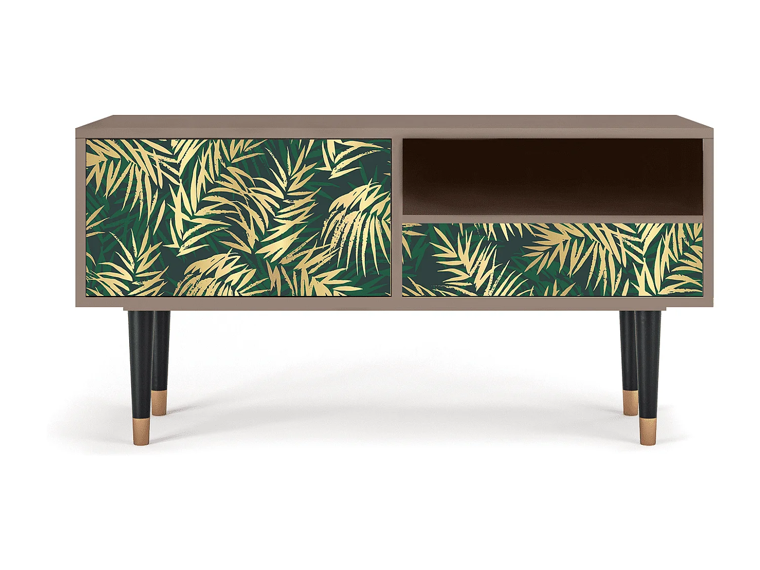 Meuble TV - 115х59х48 cm - T3 - Sunny Palm Tree, Latte