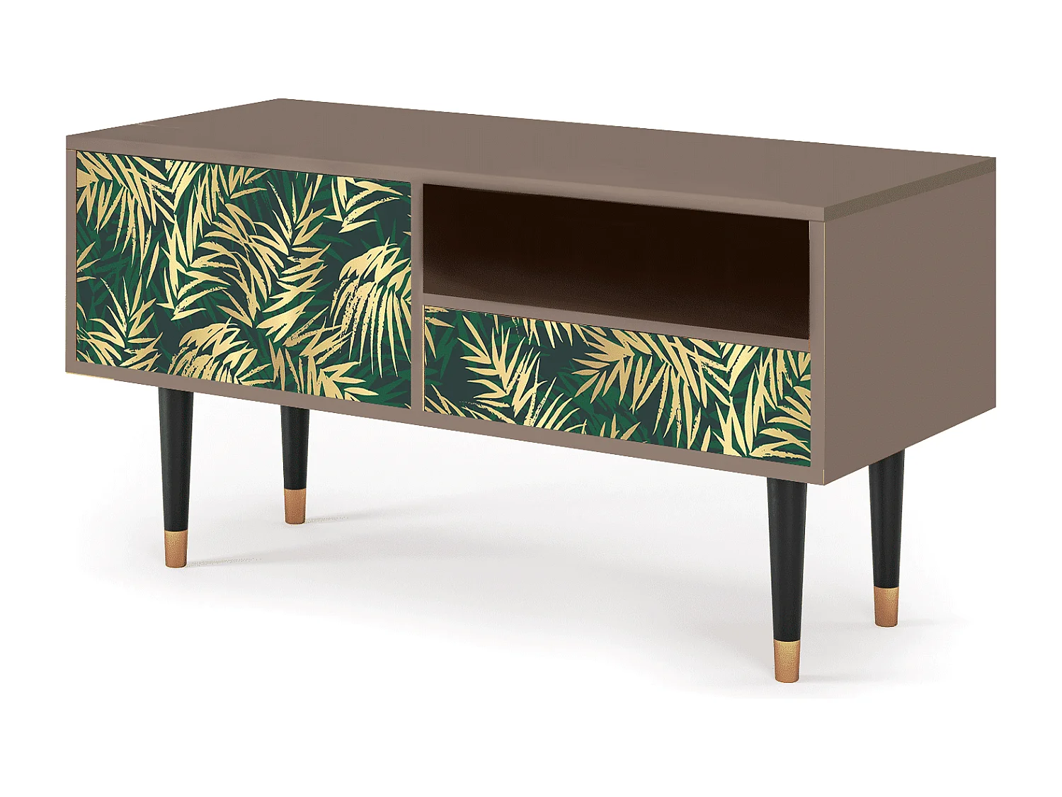 Meuble TV - 115х59х48 cm - T3 - Sunny Palm Tree, Latte