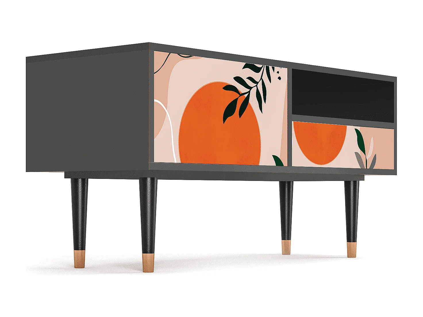 Meuble TV - 115х59х48 cm - T3 - Artwork, Anthracite