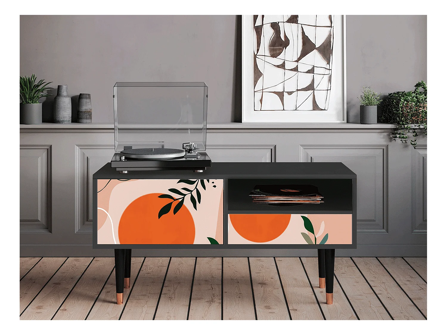 TV-Möbel - 115х59х48 cm - T3 - Artwork, Anthrazit