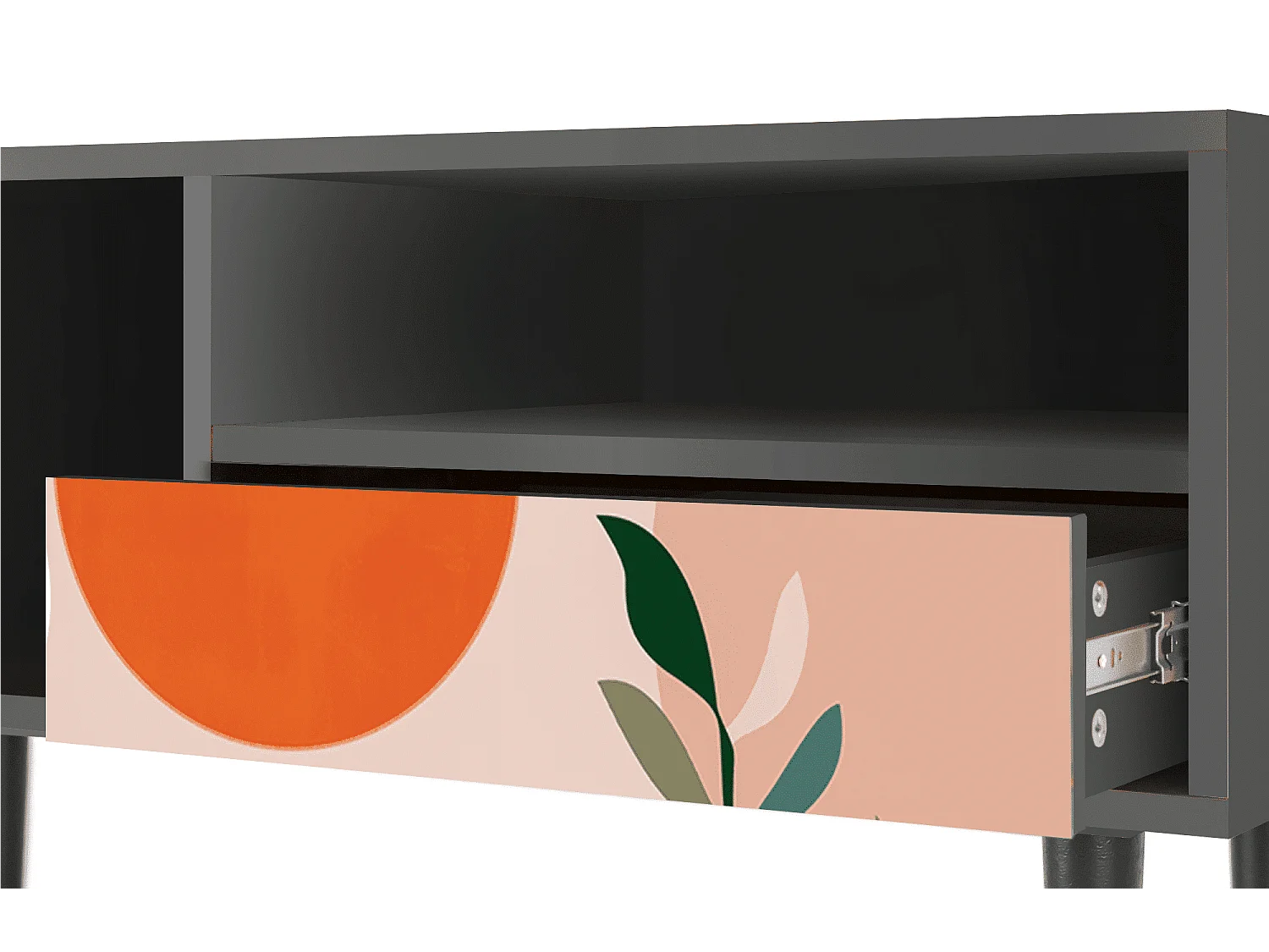 Meuble TV - 115х59х48 cm - T3 - Artwork, Anthracite