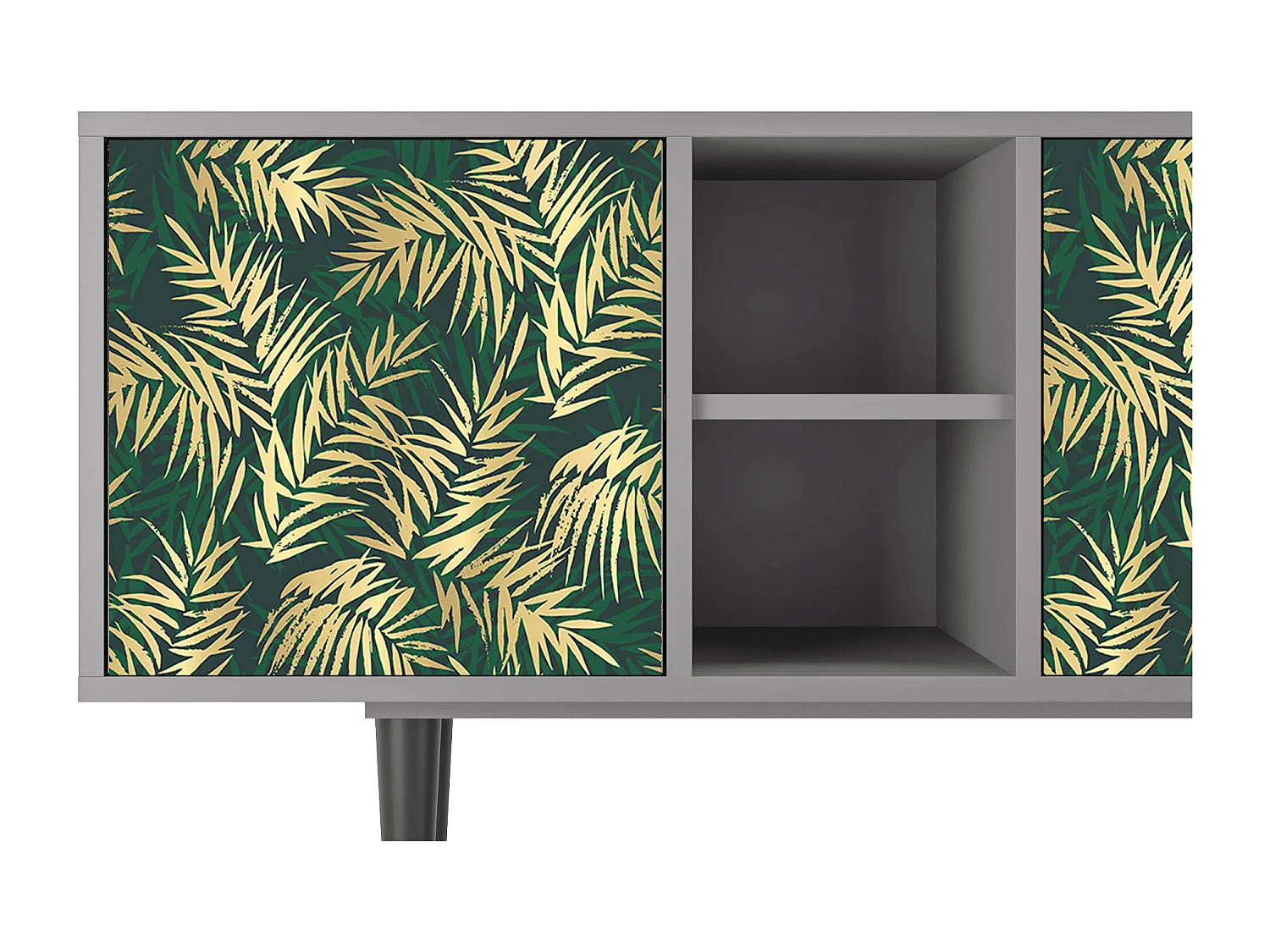 TV-Möbel - 150х69х41 cm - T5 - Sunny Palm Tree, Grau