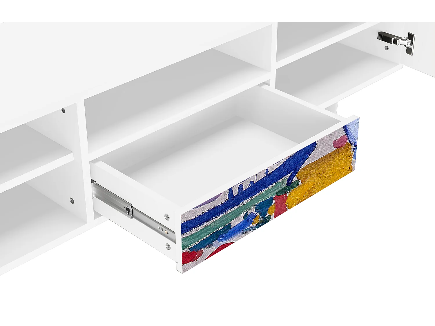 Meuble TV - 170х59х41 cm - T6 - The Port of Collioure , Blanc