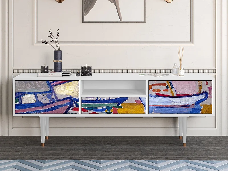 TV-meubel - 170х59х41 cm - T6 - The Port of Collioure , Wit