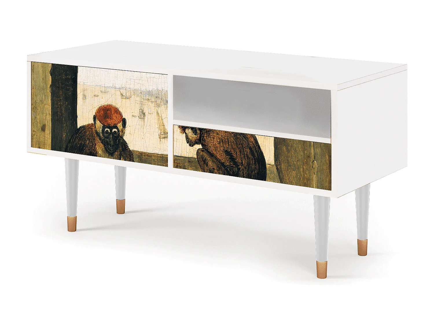 TV-meubel - 115х59х48 cm - T3 - Two Monkeys, Wit