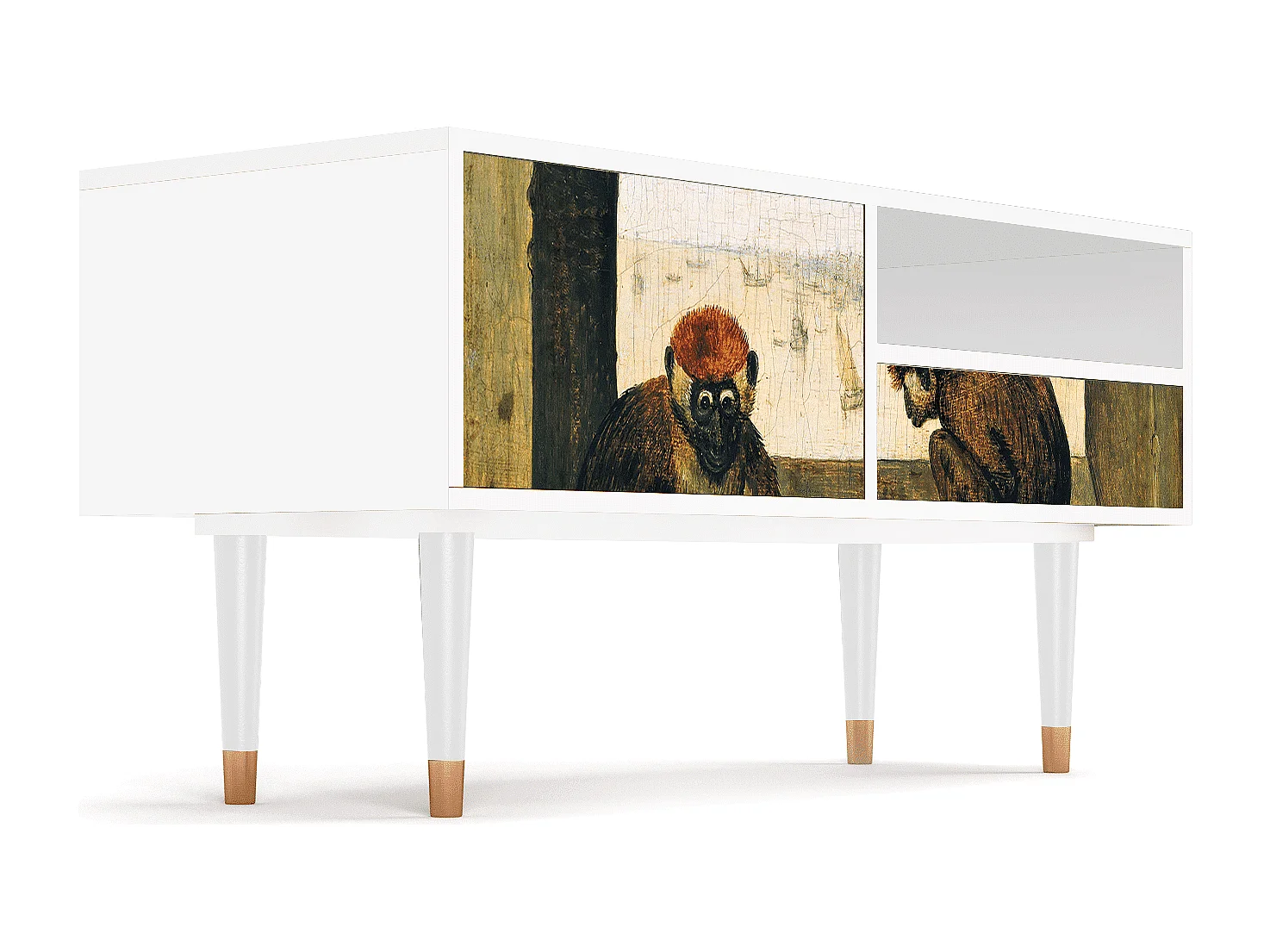 TV-meubel - 115х59х48 cm - T3 - Two Monkeys, Wit