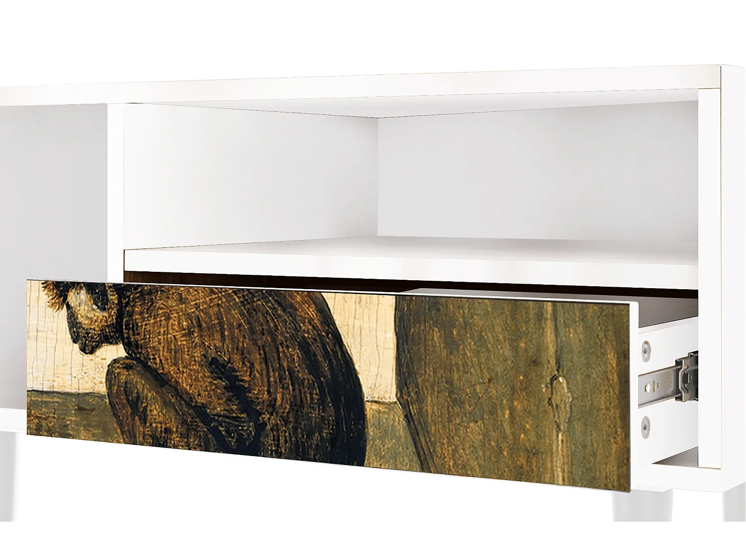 Mueble de TV - 115х59х48 cm - T3 - Two Monkeys, Blanco