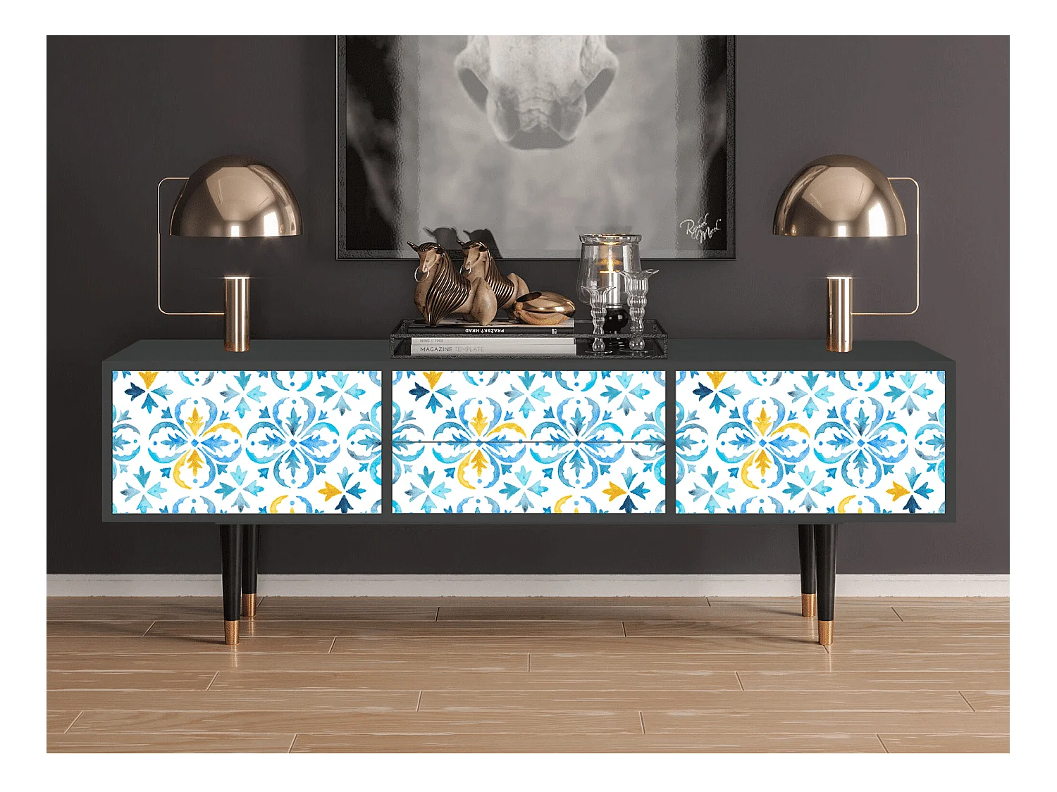 Meuble TV - 170х59х48 cm - T4 - Lisbon Flover, Anthracite