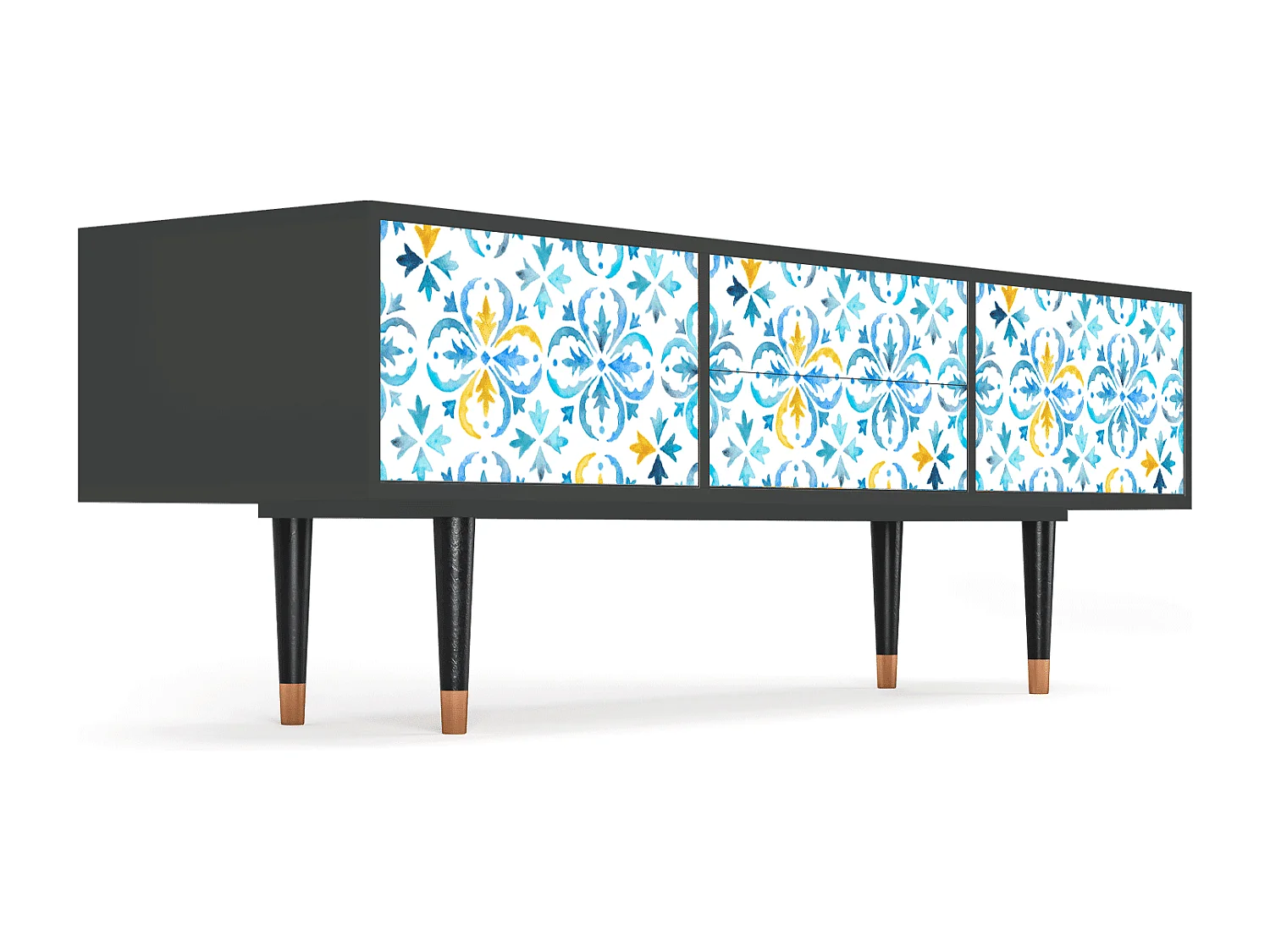 Szafka RTV - 170х59х48 cm - T4 - Lisbon Flover, Antracyt