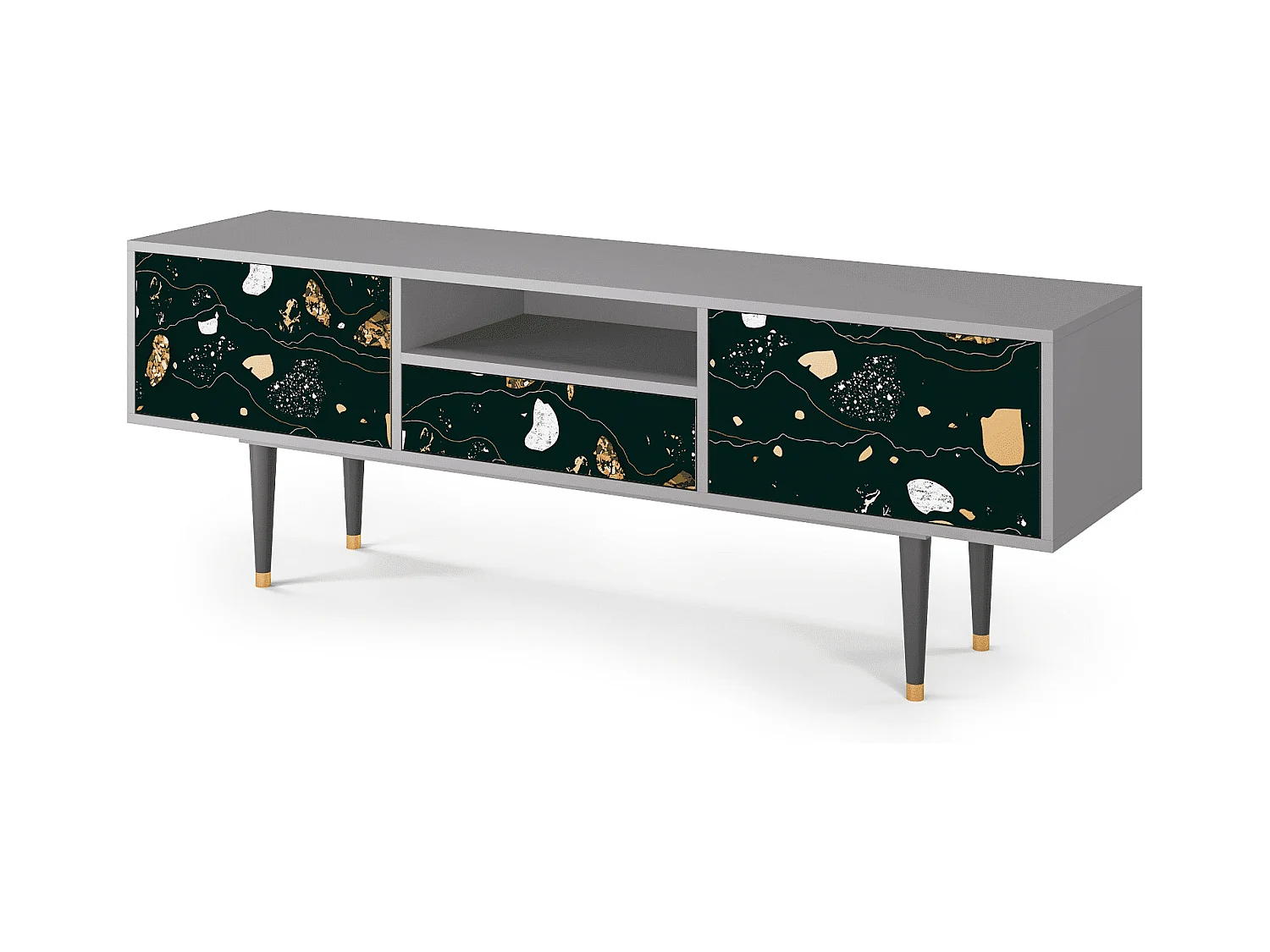 TV-Möbel - 170х59х41 cm - T6 - Space Rocks, Grau