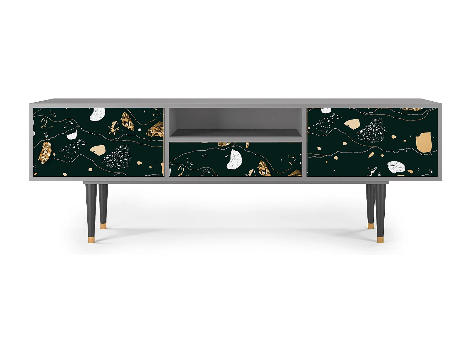 TV-Möbel - 170х59х41 cm - T6 - Space Rocks, Grau