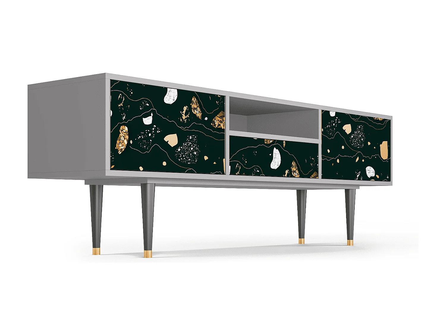 TV-Möbel - 170х59х41 cm - T6 - Space Rocks, Grau