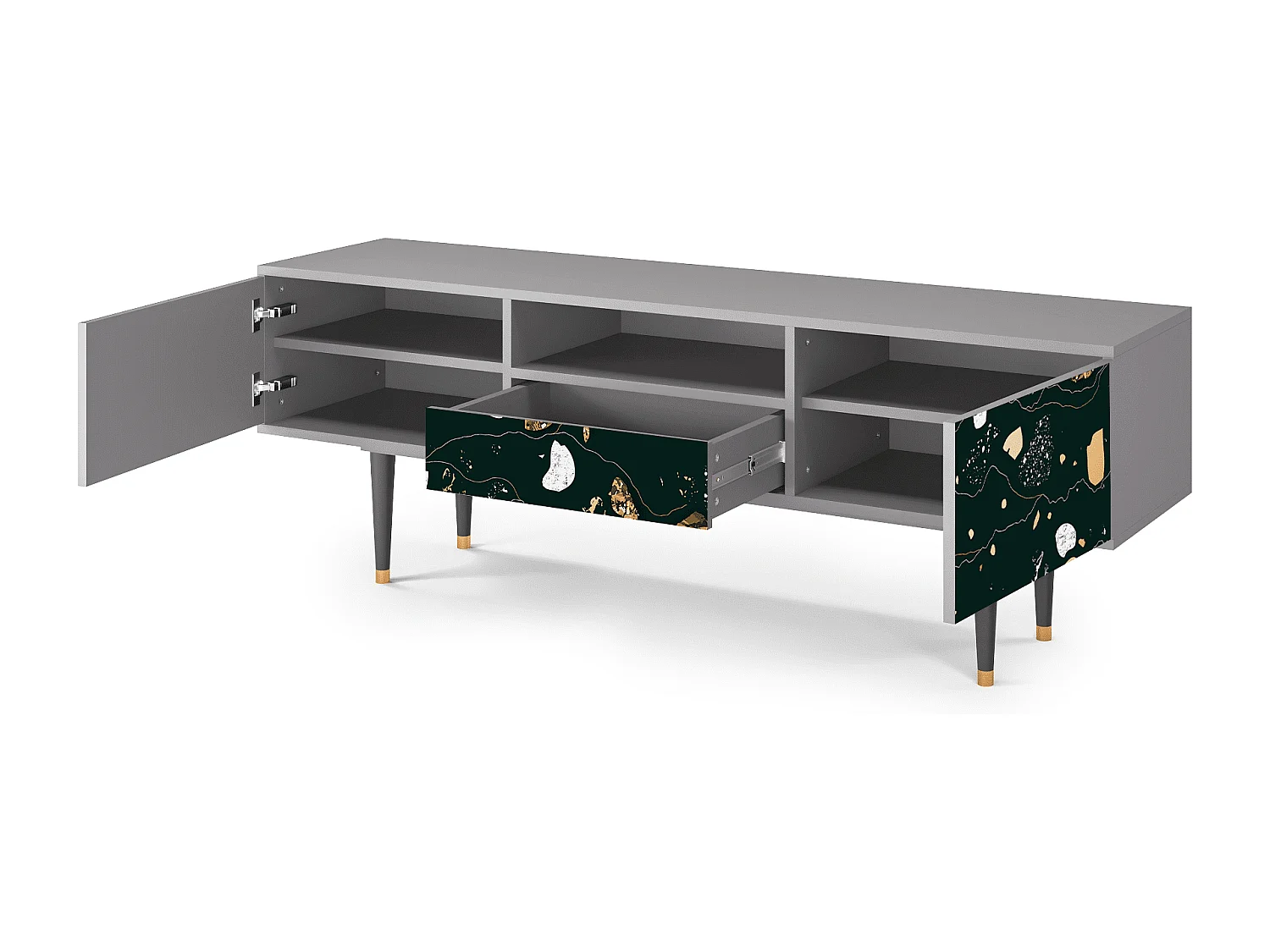 TV-Möbel - 170х59х41 cm - T6 - Space Rocks, Grau