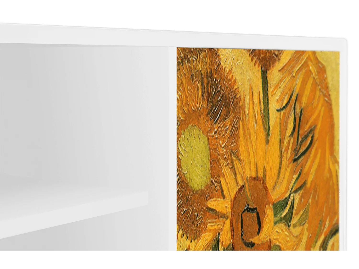 Meuble TV - 170х69х48 cm - T2 - Sunflowers, Blanc