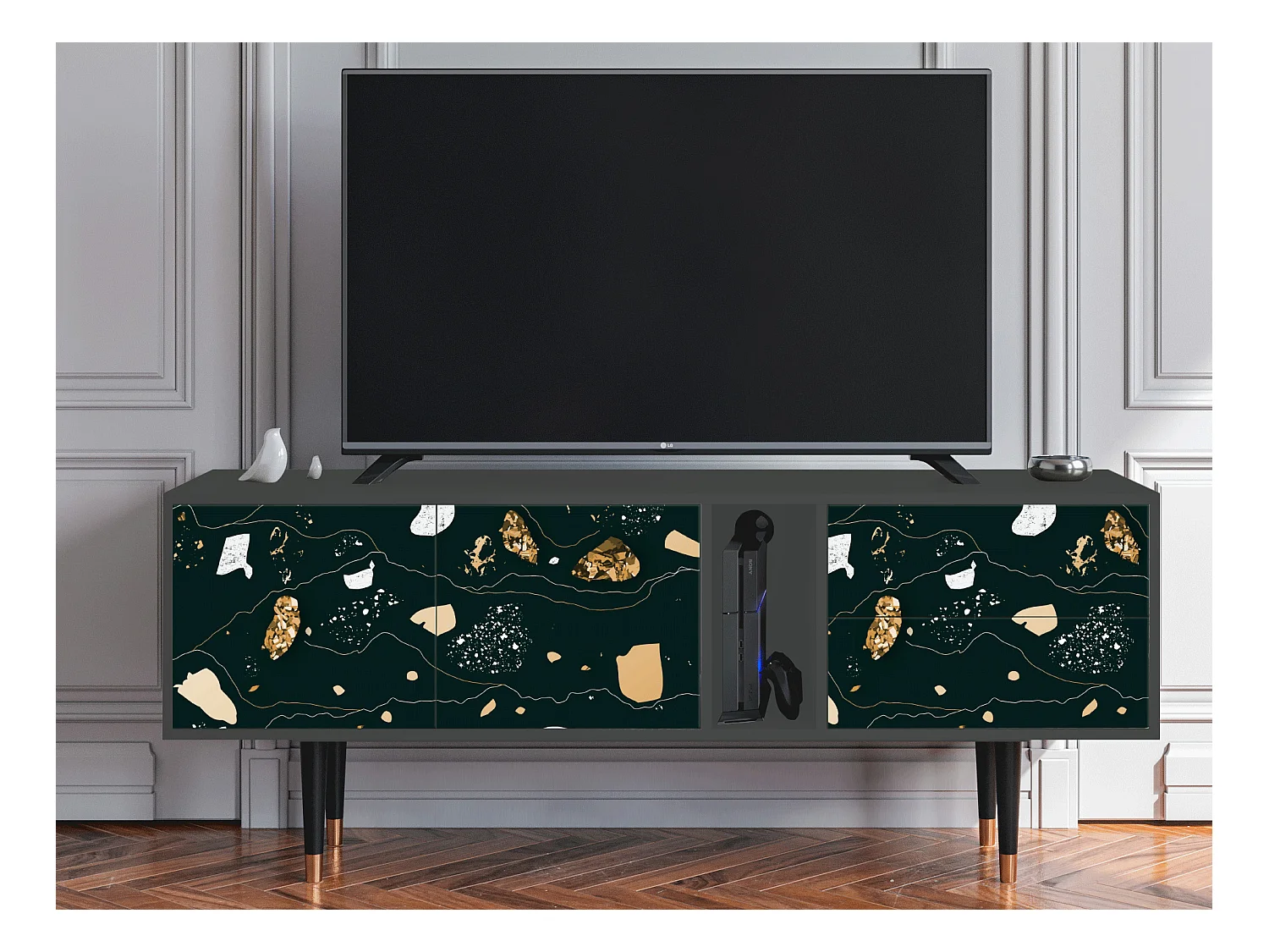 Meuble TV - 170х69х48 cm - T1 - Space Rocks, Anthracite