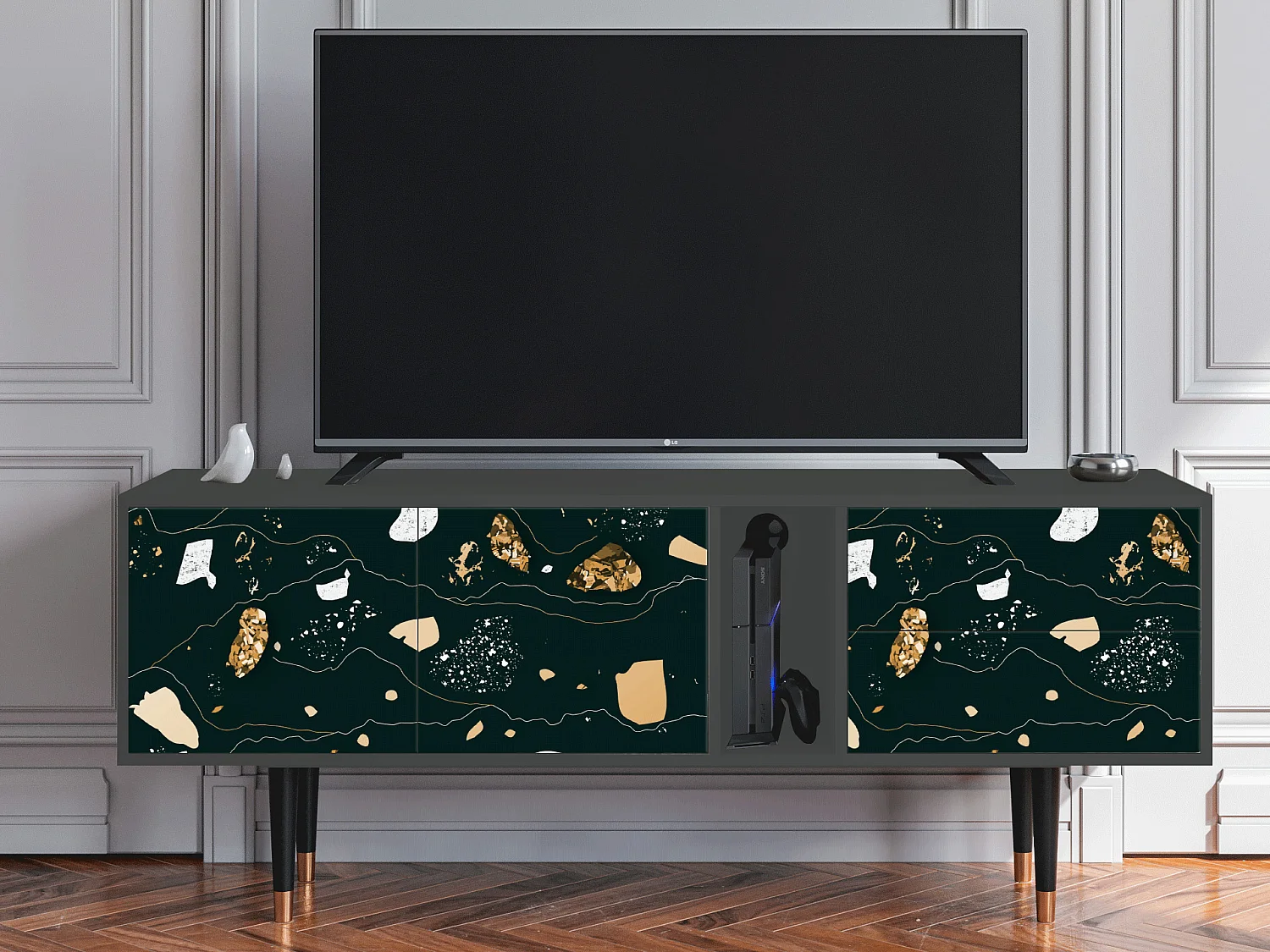 Meuble TV - 170х69х48 cm - T1 - Space Rocks, Anthracite