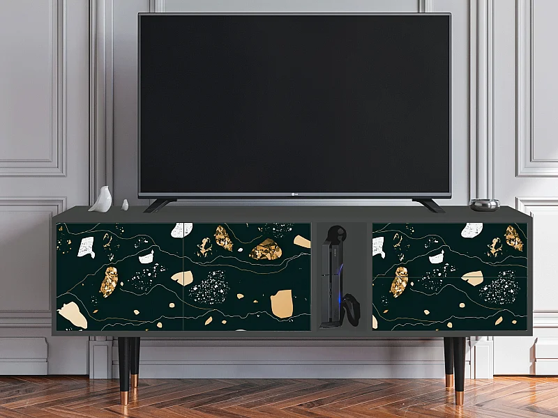 Mobile TV - 170х69х48 cm - T1 - Space Rocks, Antracite