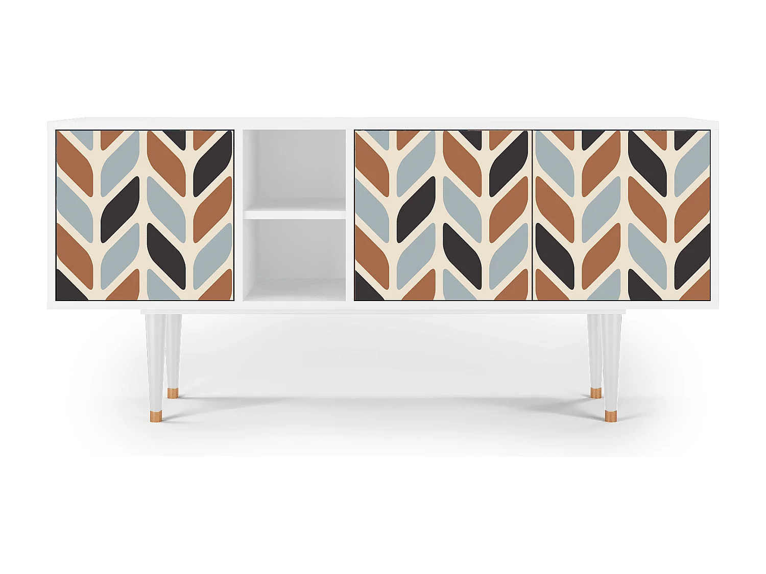 TV-meubel - 150х69х41 cm - T5 - Beige Laure, Wit