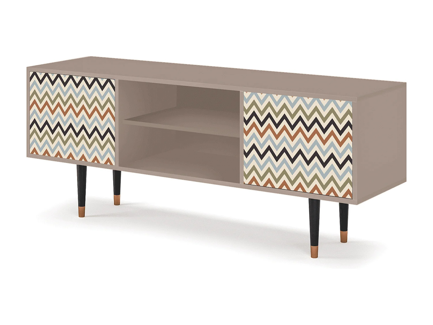 Mobile TV - 170х69х48 cm - T2 - Bright Ripple, Latte