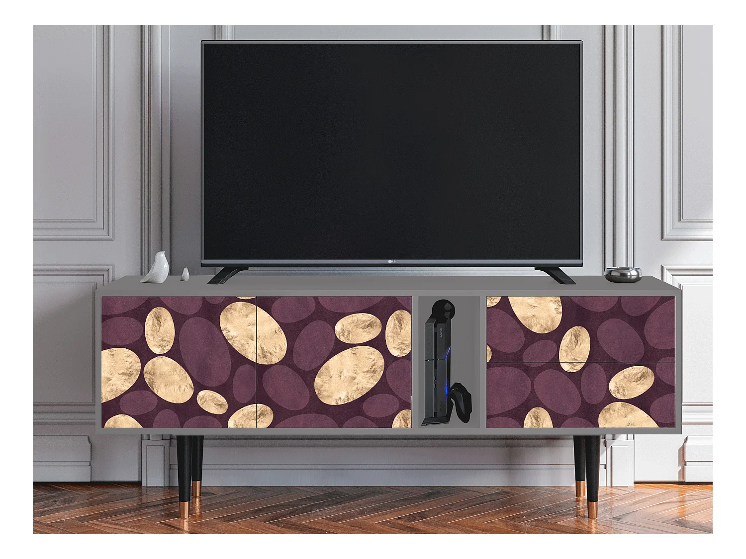 Mobile TV - 170х69х48 cm - T1 - Fine Wine, Grigio