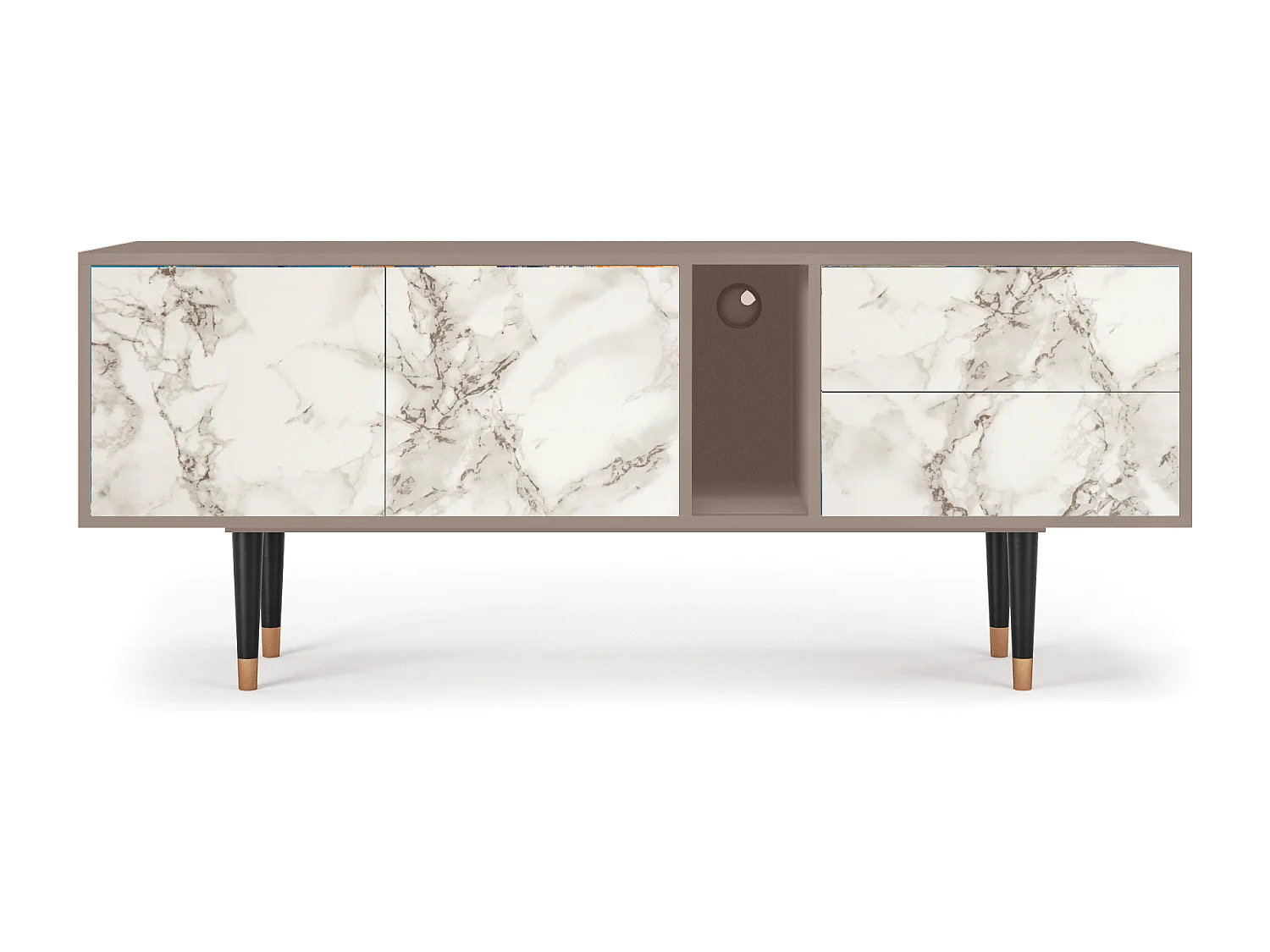 Meuble TV - 170х69х48 cm - T1 - Milk Marble, Latte