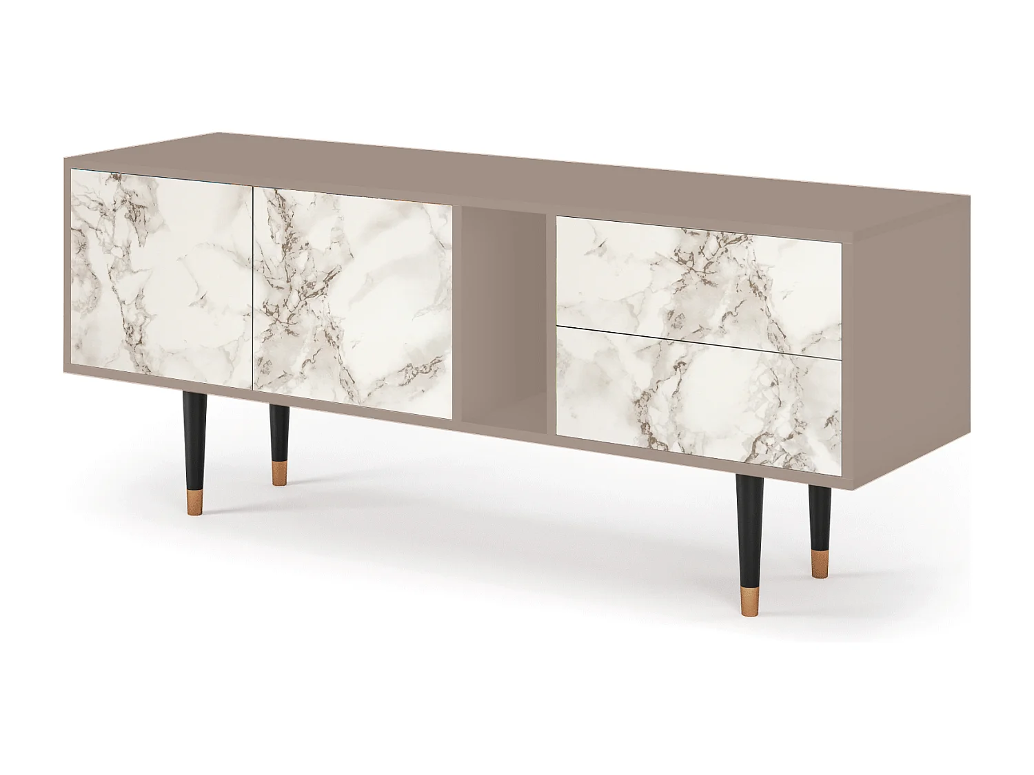 Meuble TV - 170х69х48 cm - T1 - Milk Marble, Latte