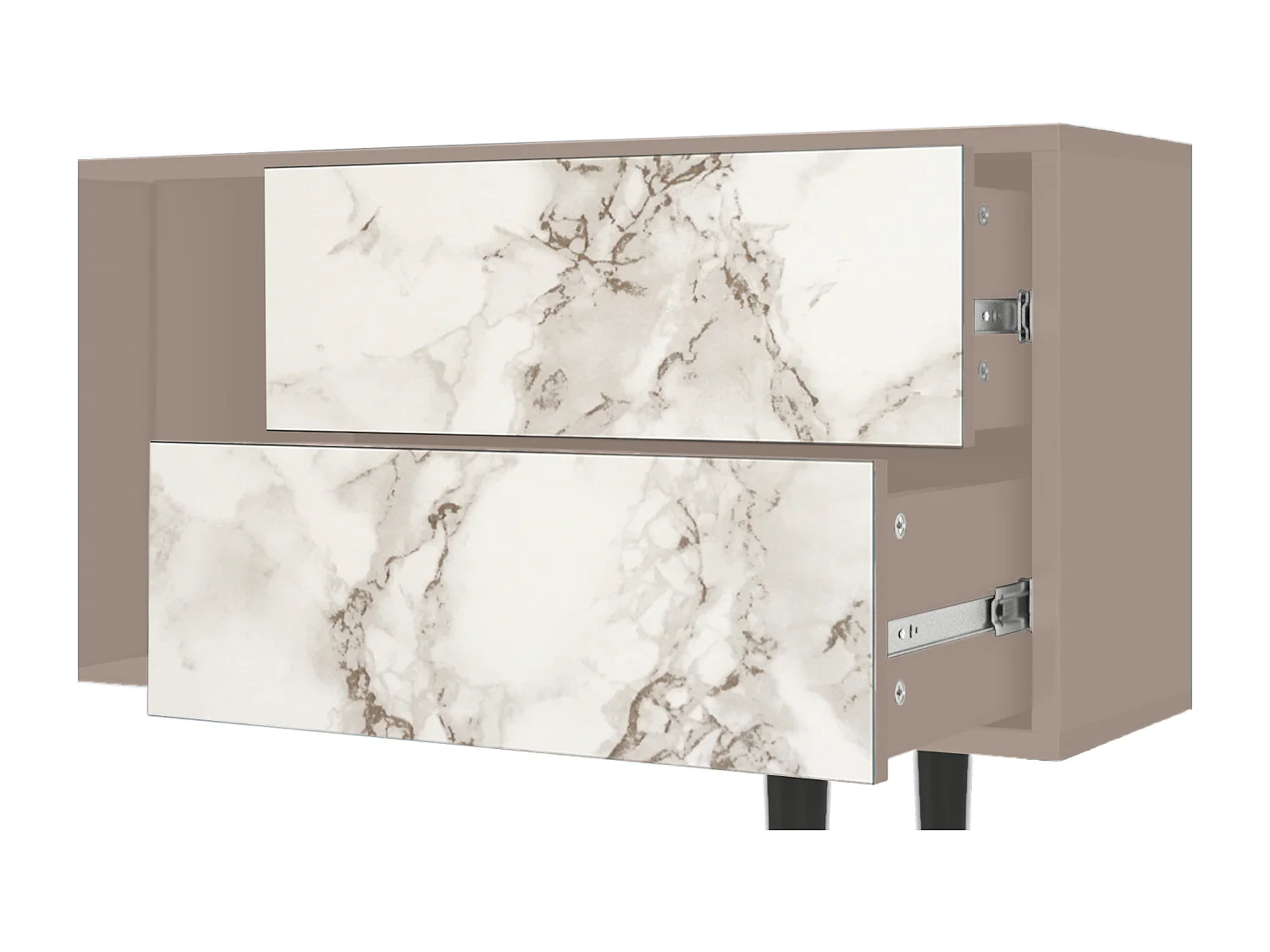 Meuble TV - 170х69х48 cm - T1 - Milk Marble, Latte