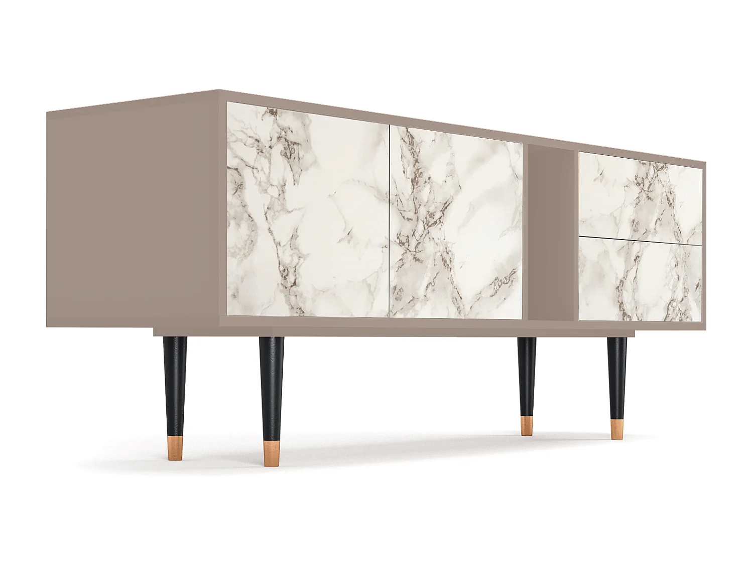 Mueble de TV - 170х69х48 cm - T1 - Milk Marble, Latte