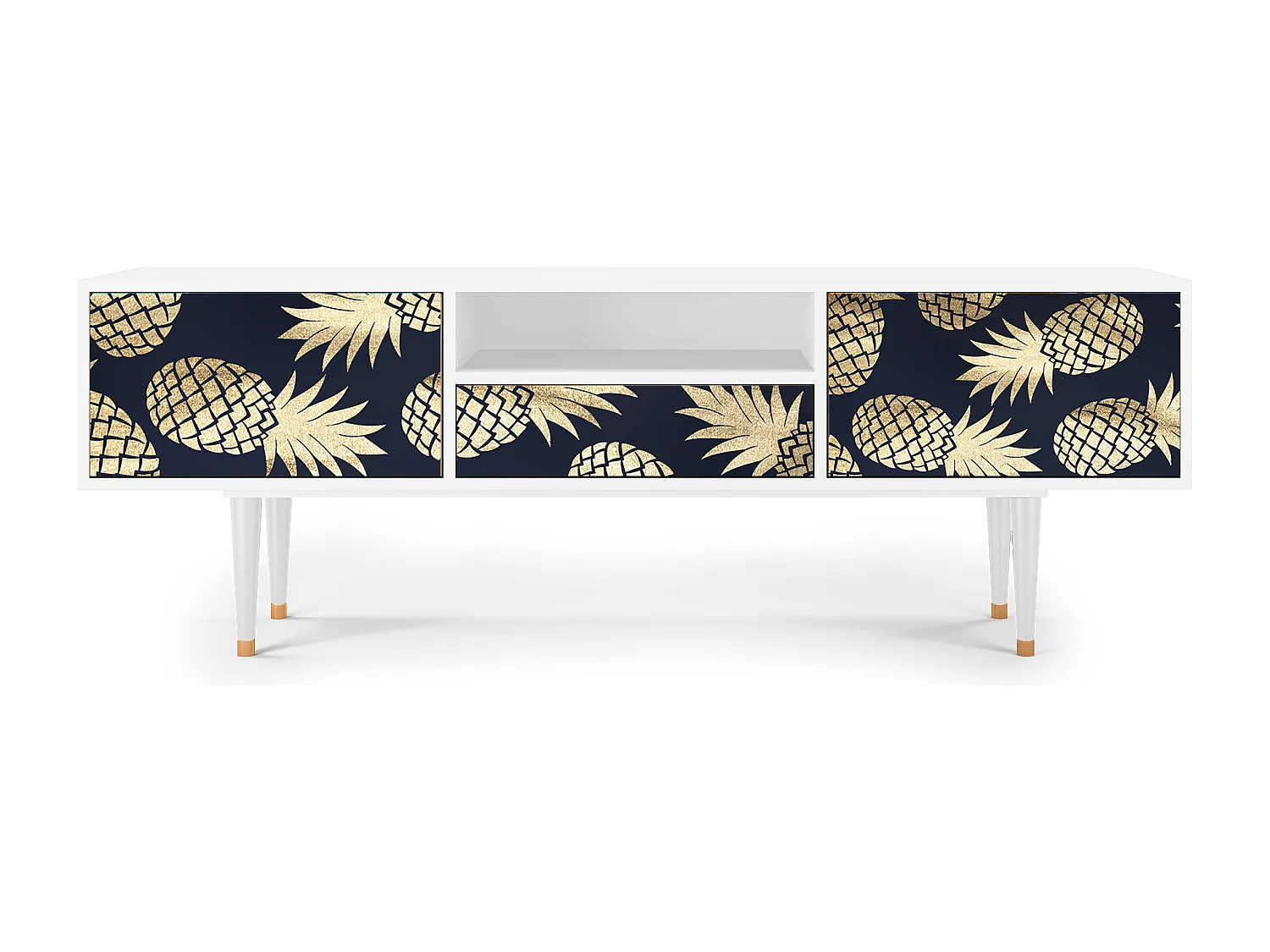 Mobile TV - 170х59х41 cm - T6 - Sunny Pineaple, Bianco