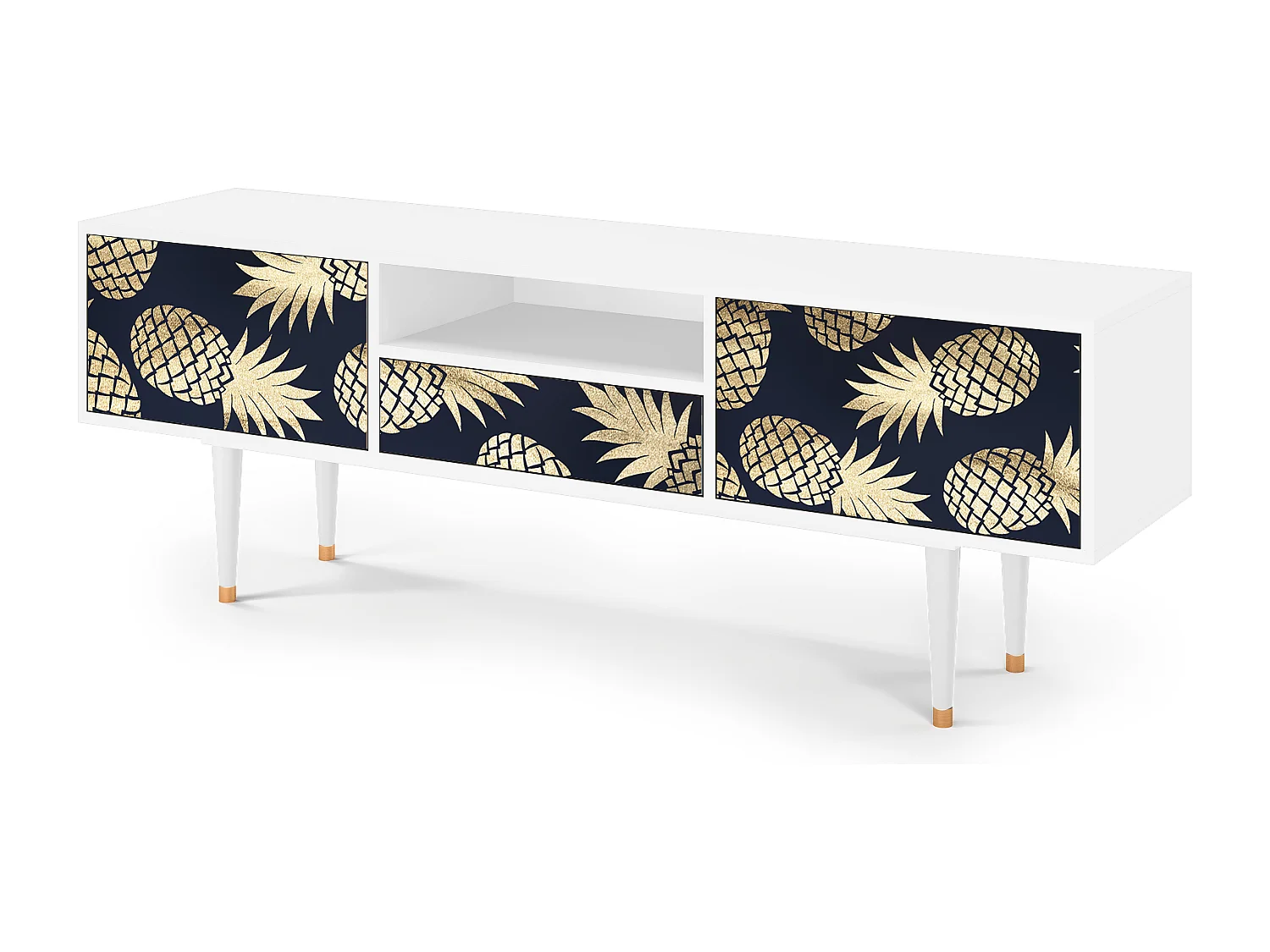 Mobile TV - 170х59х41 cm - T6 - Sunny Pineaple, Bianco