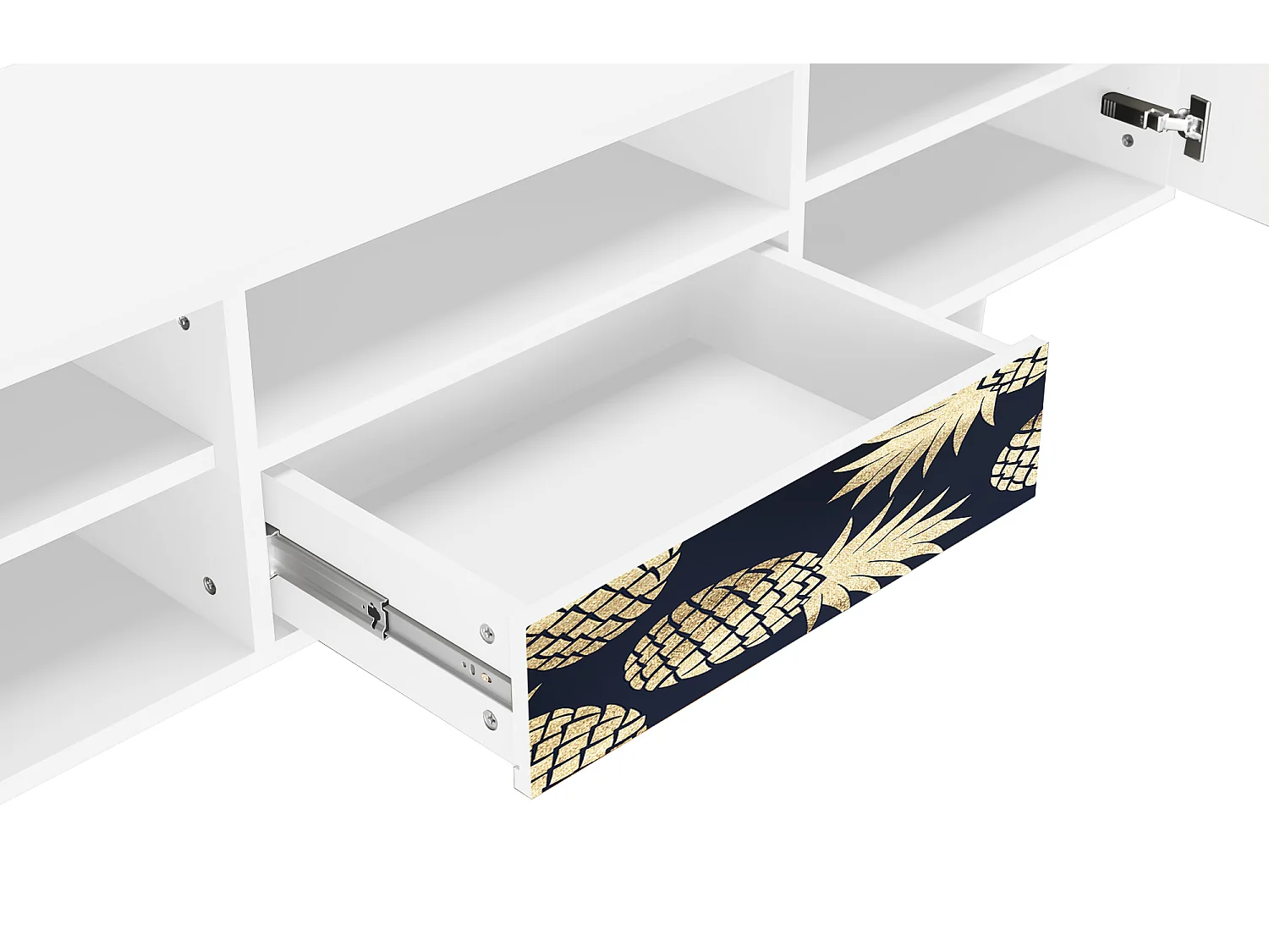 Mobile TV - 170х59х41 cm - T6 - Sunny Pineaple, Bianco