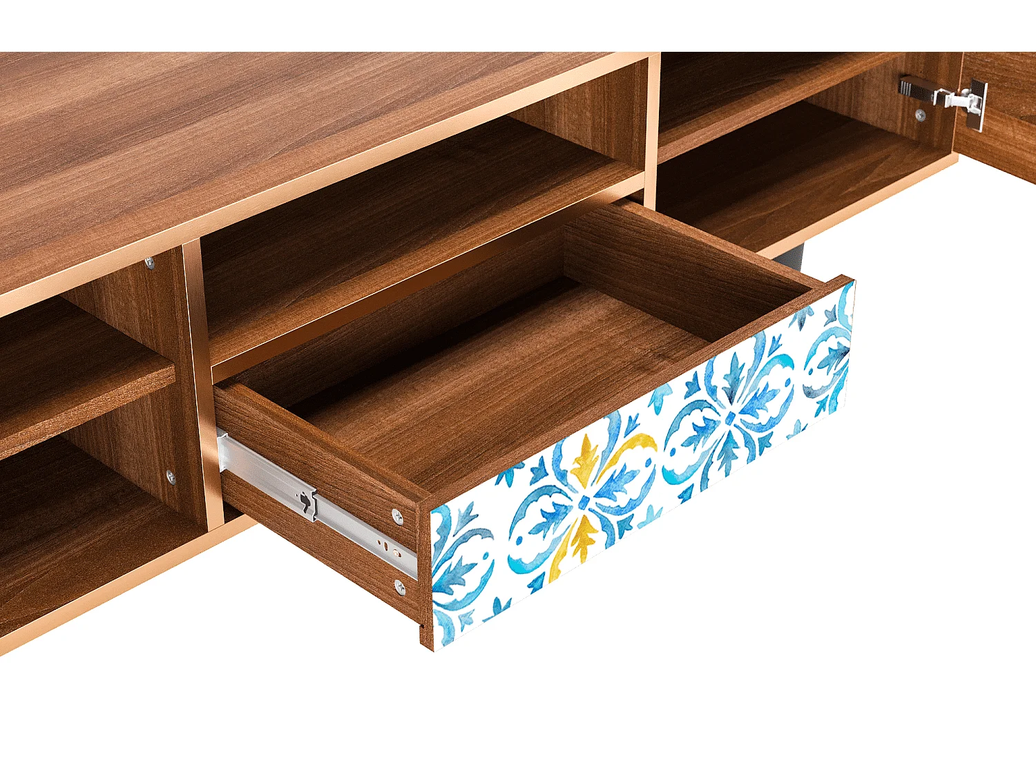 TV-meubel - 170х59х41 cm - T6 - Lisbon Flover, Walnoot