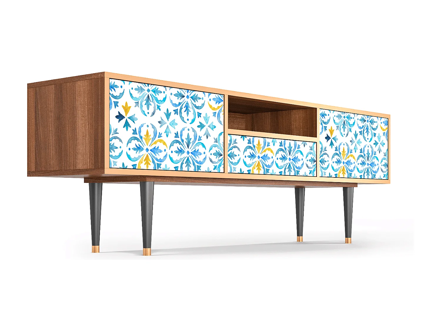 Mueble de TV - 170х59х41 cm - T6 - Lisbon Flover, Nogueira