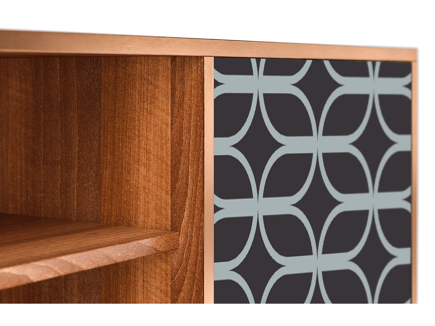 Mobile TV - 170х69х48 cm - T2 - Braided Blue, Noce