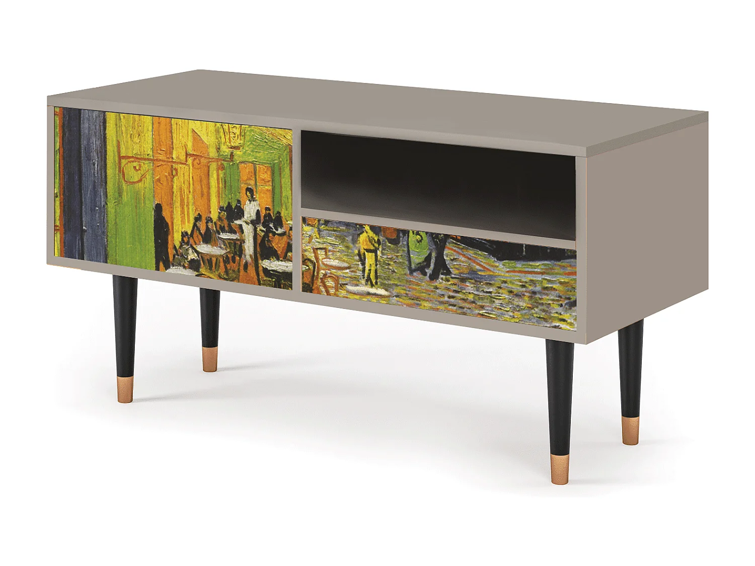 Meuble TV - 115х59х48 cm - T3 - Café Terrace at Night, Sable