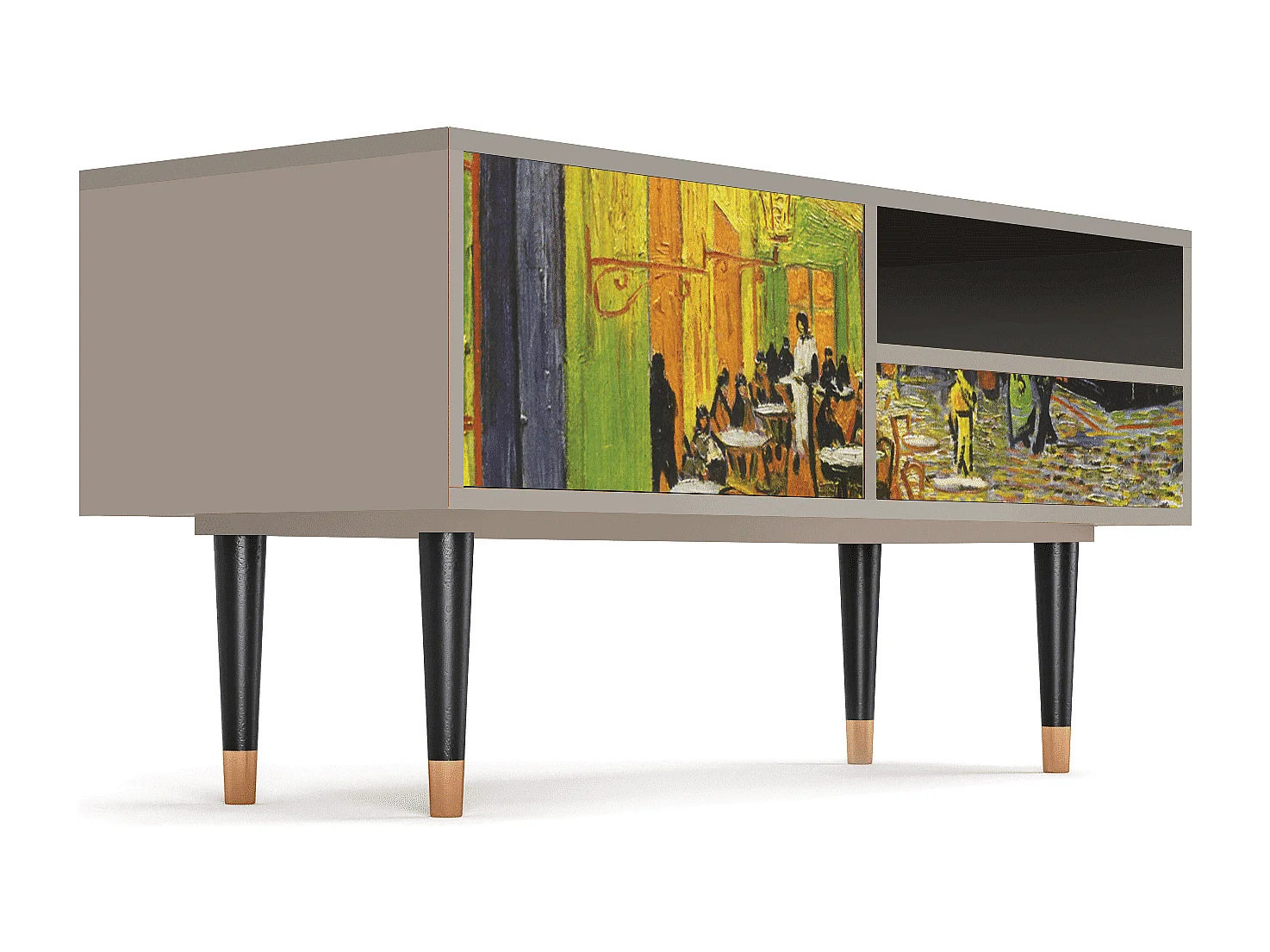 Meuble TV - 115х59х48 cm - T3 - Café Terrace at Night, Sable