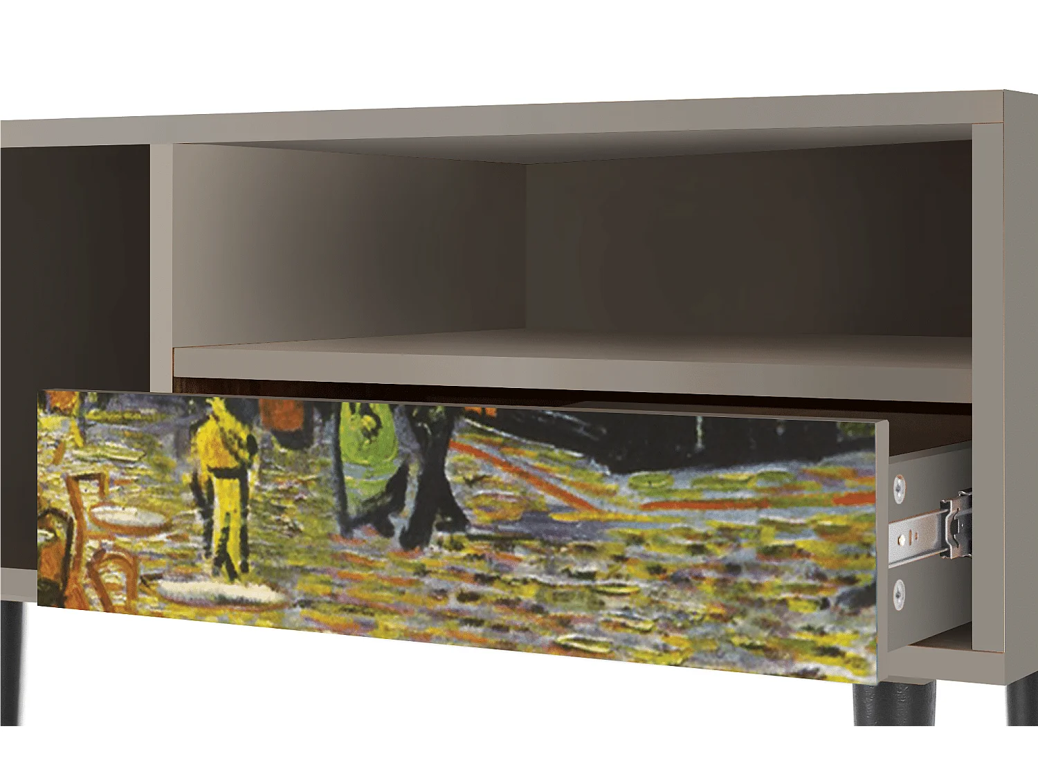 Meuble TV - 115х59х48 cm - T3 - Café Terrace at Night, Sable