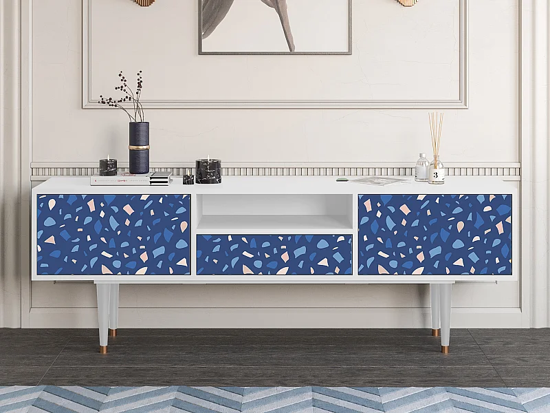 Szafka RTV - 170х59х41 cm - T6 - Soap Whirpool, Biały