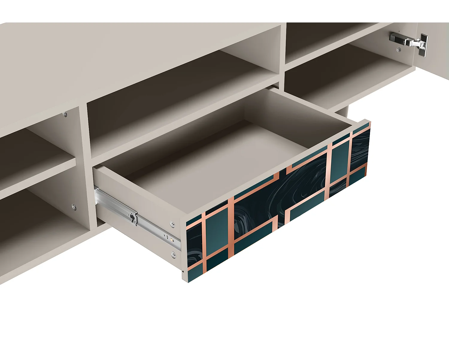 Meuble TV - 170х59х41 cm - T6 - Emerald Metro, Sable