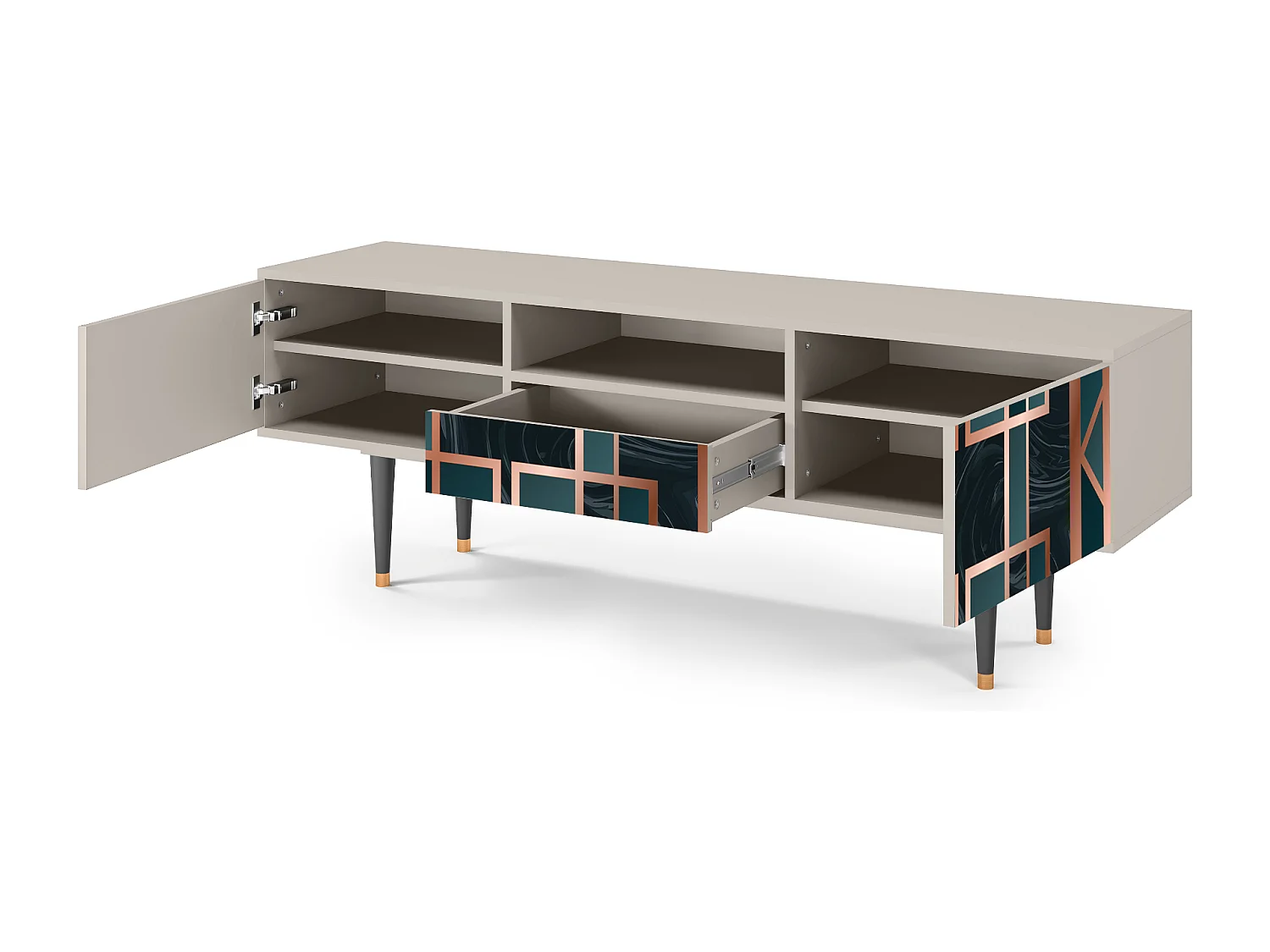 Meuble TV - 170х59х41 cm - T6 - Emerald Metro, Sable